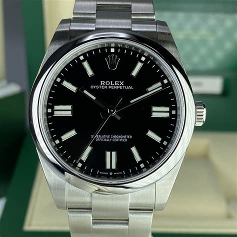 rolex oyster perpetual 41mm black